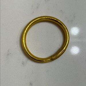 Classic Gold-Tone Round Bangle Bracelet